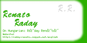 renato raday business card